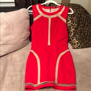 Never worn akira crepe and mesh dress